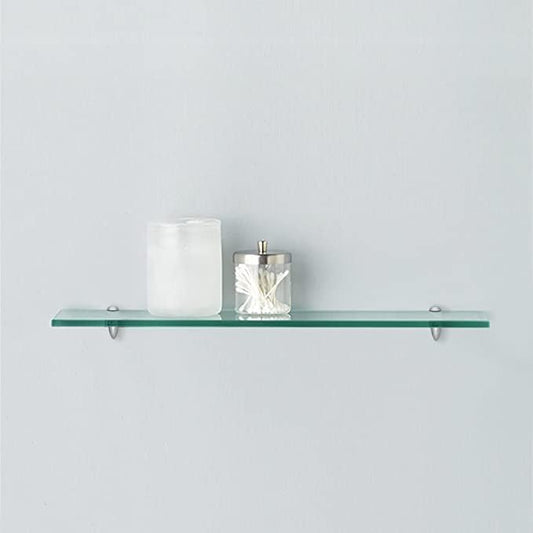 Fab Glass and Mirror Glass Shelves Cut to Size - 3/8" Thick Flat Edge Low Iron Glass - Wall Mounted Tempered Glass Floating Shelves - Storage Organizer for Bathroom Kitchen
