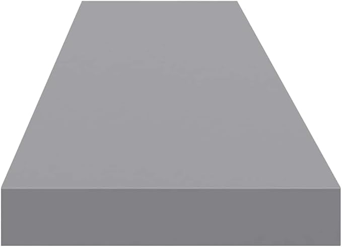 Floating Wall Shelf with Invisible Mount, 47.2 Inch Modern Gray Display Shelf for Living Room & Office, Honeycomb MDF and Metal Frame, Holds 22 lbs for Books, Decor, Awards, and Collectibles