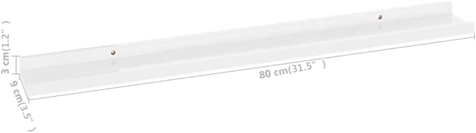 Wall Shelves 4 pcs High Gloss White 31.5x3.5x1.2 Inches Floating Shelves for Living Room Bedroom Bathroom Storage Display Organizer Modern Decor