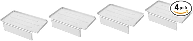 OSALADI 4pcs Bathroom Organizer Wall-mounted Phone Shelf Storage Rack Elegant Design