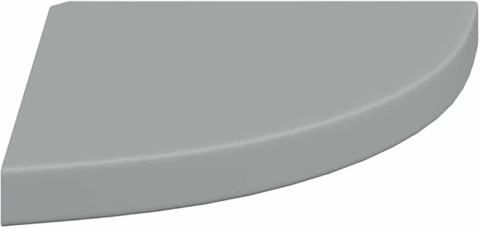 Corner Shelf Floating Wall Mount 13.8 Inch Honeycomb Triangular MDF Display Organizer, Matte Grey Storage for Bedroom, Living Room and Office