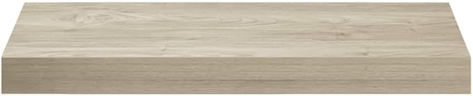 Floating Wall Shelves Set of 4, Invisible Mounting Oak Wood Look Display Shelves for Living Room, 19.7x9.1 Inches, Modern Rustic Home Decor for Books, Plants, Photos, Easy Install Durable MDF Board