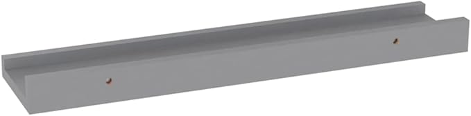 Wall Shelves 4 pcs Gray Floating for Wall Decor, 15.7x3.5x1.2 Inches MDF Storage for Living Room Bedroom Kitchen, Easy Install Display Shelves for Plants Books Decorations