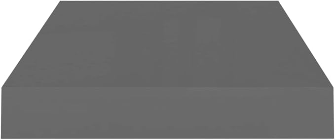 Floating Wall Shelves 2 Pack High Gloss Gray Modern Display Rack with Invisible Mounting System for Home Decor, Living Room, Office, 15.7x9.1 Inches, Holds 11lb Each