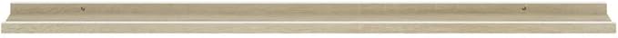 Wall Shelves 2 Pack White and Sonoma Oak 45.3 Inch Floating for Living Room Bedroom Kitchen, MDF Wall Mounted Storage Shelves for Decor Books Plants