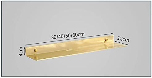 ZTBH Bathroom Divider 30-60 cm Length Bathroom Shelves, Wall Rack Bathroom Rack Bathroom Hardware Sets (Color : 40cm Brushed Gold)