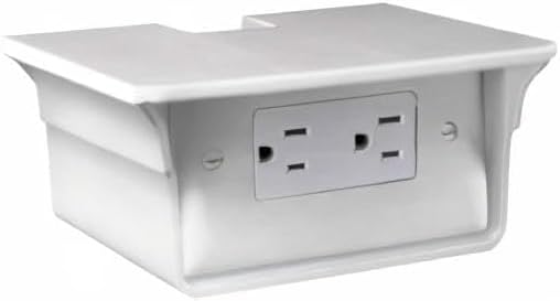 Outlet Shelf for Bathroom, Single Wall Socket Organizer Rack, White Space-Saving Shelf for Kitchen, Bedroom, 6x4x3.8 Inch