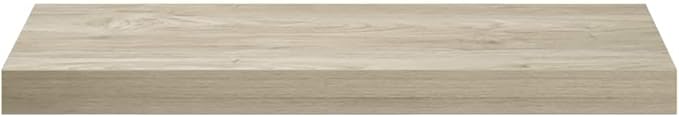 Floating Wall Shelf Oak 23.6"x9.3"x1.5", Modern Honeycomb MDF Display Shelves for Bedroom, Living Room, Bathroom, Invisible Mounting Home Decor Storage Rack