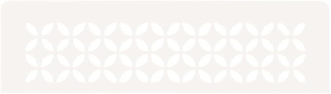 Schluter Rectangular Shelf for Prefabricated Kerdi Board SN/-SNLT Niches - 4mm Thick, Floral Design, Aluminum Material, Matte White Finish - SNS1D5MBW