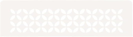 Schluter Rectangular Shelf for Prefabricated Kerdi Board SN/-SNLT Niches - 4mm Thick, Floral Design, Aluminum Material, Matte White Finish - SNS1D5MBW