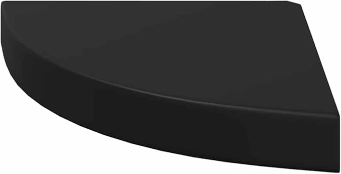Floating Corner Shelves 2 Pack Black Wall Mounted Display Set for Living Room Bathroom, 9.8x9.8x1.5 Inch Modern Honeycomb MDF Storage with Invisible Mounting, Holds 11 lbs Each