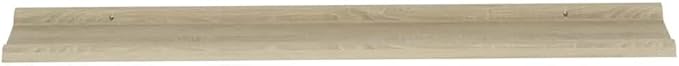 Sonoma Oak Wall Shelves Set of 4, 45.3 Inch Floating for Living Room Bedroom, Modern Wood Look MDF for Decor, Books, Plants, Easy Mount Storage Shelves