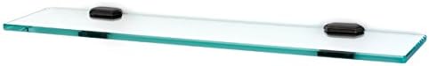 Alno A7750-24-BARC Nicole Glass Shelf with Traditional Brackets, Barcelona, 24"