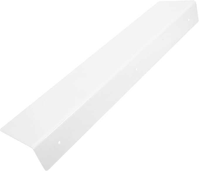 ibasenice Wall Mounted Adhesive Storage Rack 50x10cm White Floating Shelf for Bathroom Kitchen Gap Organizer No Drilling Shelf Divider Holder