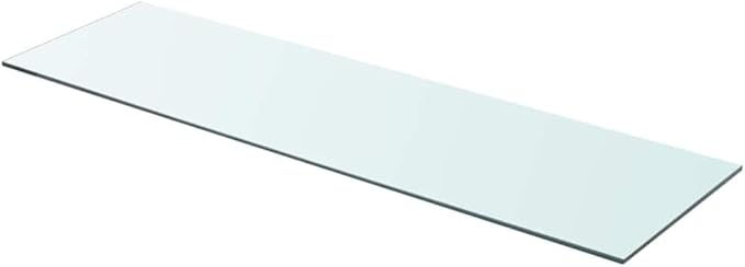 Tempered Glass Shelves 2 Pack 35.4x9.8 Inch Clear Display Panels for Slatwall, 33.1lb Capacity Modern Wall Shelving for Home Store Retail Organization