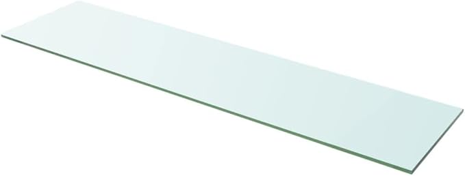 Clear Tempered Glass Floating Shelf Wall Mounted 39.4"x9.8" Modern Display Shelf for Bathroom Kitchen Living Room Bedroom Home Decor Storage Organizer