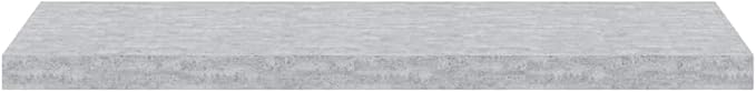 Floating Wall Shelf 31.5 Inch, Concrete Gray Modern Display Shelf with Invisible Mounting, Sturdy MDF Board for Living Room Bedroom Office Decor, Holds 22 lbs for Books Awards Plants Collectibles