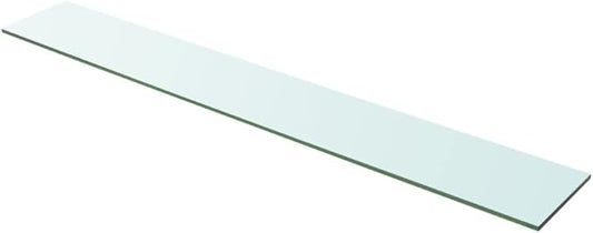 Floating Glass Shelf Panel 39.4" x 5.9" Clear Tempered Glass Wall Storage Shelf for Living Room, Kitchen, Bathroom, Bedroom, Modern Floating Wall Shelves