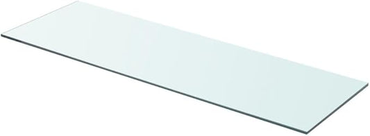 Floating Glass Shelf Panel 31.5" x 9.8" Clear Tempered Glass Storage Shelf Wall Display Panel for Living Room, Kitchen, Bathroom, and Office