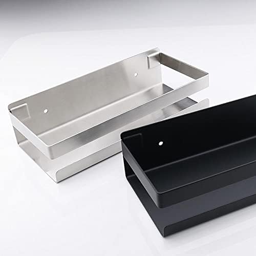 ZTBH Bathroom Divider Bathroom Shelf, Black Bathroom Corner Shelves, Wall Shelf Storage Rack 20cm-50cm Bathroom Hardware Sets (Color : Black 40cm)