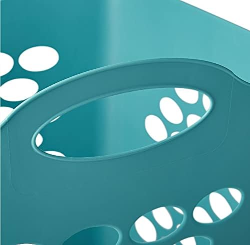 2 Pcs of Mainstays Flexible Square Teal Laundry Hamper, Great Laundry Basket 26 Inches(2-Pack)