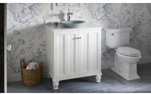 KOHLER 99662-15-1WA Damask 15-Inch Wide Medicine Cabinet Surround, Linen White