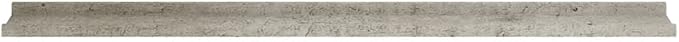 Concrete Gray Wall Shelves Set of 4 Industrial Floating Shelves 45.3 Inch for Living Room Bedroom Storage Display Modern MDF Shelving Units