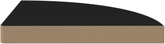 Floating Corner Shelves 2-Pack Black 13.8x13.8x1.5 Inch Wall Mounted Shelves with Invisible Bracket, Honeycomb MDF & Metal for Living Room, Bathroom, Bedroom Storage & Decor