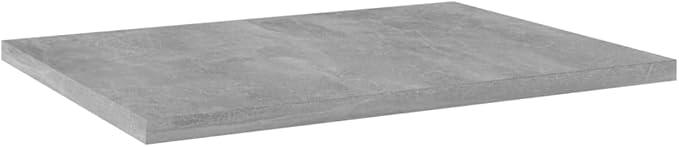 4-Piece Concrete Grey Engineered Wood Wall Mounted Shelf Set, Modern Minimalist Bookshelves for Indoor Storage and Display, Easy Installation Brackets Not Included