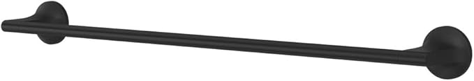 Pfister Pfirst Modern Bath Towel Bar for Bathroom, 24-Inch, Wall-Mounted, Screw-In, Matte Black Finish, BTBPFM2B