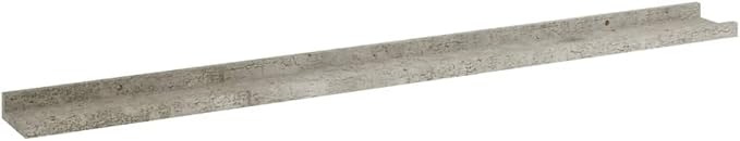 Wall Shelves 4 Pack Industrial Concrete Gray Floating for Living Room Kitchen Decor, 39.4x3.5x1.2 Inches MDF Storage Shelves with 11lb Capacity Each, Easy to Install and Clean
