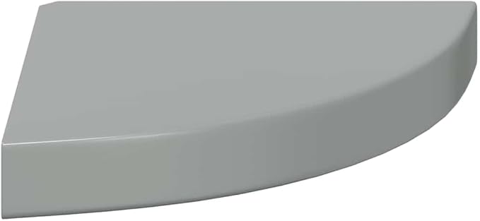 Set of 2 Floating Corner Shelves, Wall Mounted Honeycomb Storage Shelf, Modern High Gloss Grey MDF Display Shelves for Living Room, Bedroom, and Office, 9.8 Inch
