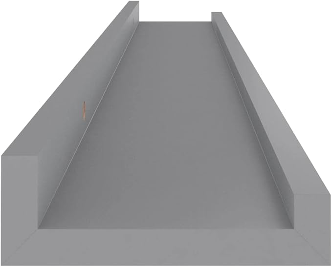 Wall Shelves 4 pcs Gray 31.5x3.5x1.2 Inches MDF Floating for Living Room Bedroom Storage, Decorative Display Shelves for Plants Books Decor