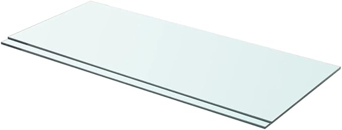 Floating Glass Shelves 2 pcs Clear Tempered Glass Shelf 27.6" x 11.8" for Wall, Modern Floating Wall Shelf for Living Room, Kitchen, Bathroom, and Office Storage