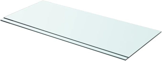Floating Glass Shelves 2 pcs Clear Tempered Glass Shelf 27.6" x 11.8" for Wall, Modern Floating Wall Shelf for Living Room, Kitchen, Bathroom, and Office Storage