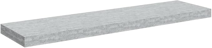 35.4 Inch Floating Wall Shelf, Modern Gray Honeycomb MDF Wall Mounted Storage Rack for Living Room Office Decor, Sturdy Display Shelf