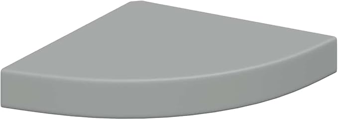 Corner Shelf Set of 2, Floating Wall Shelves for Bedroom, Living Room & Office, 9.8 x 9.8 inch Triangular MDF Storage Rack, Matte Gray Modern Display Shelves