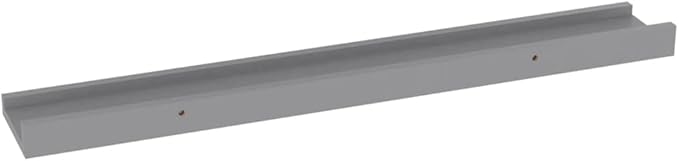 Wall Shelves Set of 4 Gray Floating 23.6x3.5x1.2 Inches for Living Room Bedroom Storage, Modern MDF Wall Mounted Shelves for Decor Books Plants