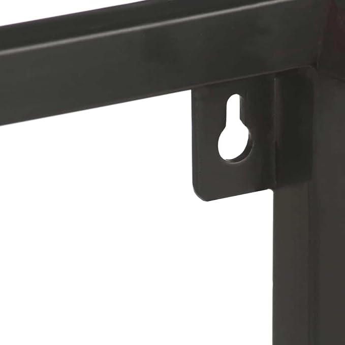 Industrial Wall Shelf 31.5 Inch Floating Shelves with Powder-Coated Iron Frame, 2-Tier Rustic Mango Wood Storage Rack for Living Room, Bedroom, Home Office Decor