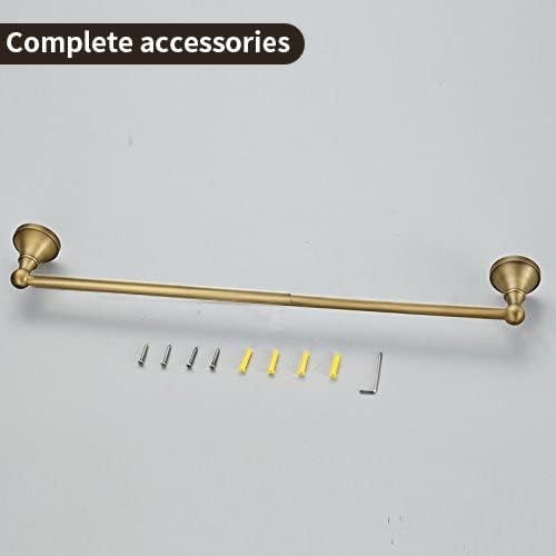 Leyden Antique Brass Towel Bar, Adjustable Towel Holder Rod Brass Towel Rack Bathroom Accessories Wall Mount