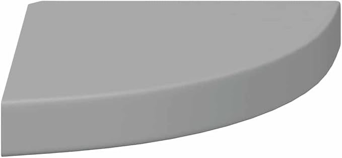 Corner Shelf Set of 2, Floating Wall Shelves for Bedroom, Living Room & Office, 9.8 x 9.8 inch Triangular MDF Storage Rack, Matte Gray Modern Display Shelves