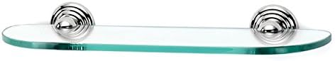 Alno A9050-18-PC Embassy Traditional Glass Shelf with Brackets, Polished Chrome