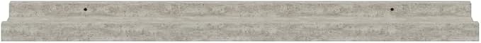 Floating Wall Shelves Set of 2, 23.6-Inch Modern Display Ledge for Bedroom, Living Room, and Office, Decorative Concrete Grey MDF Storage Shelves