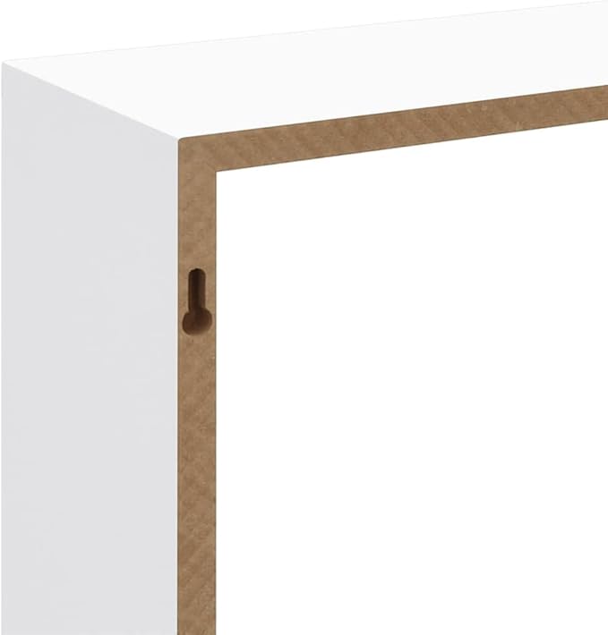 Wall Cube Shelf Set of 3, Decorative Square Floating Shelves for Living Room Bedroom, Modern White MDF Display Wall Mount Storage Organizer, Minimalist Home Decor