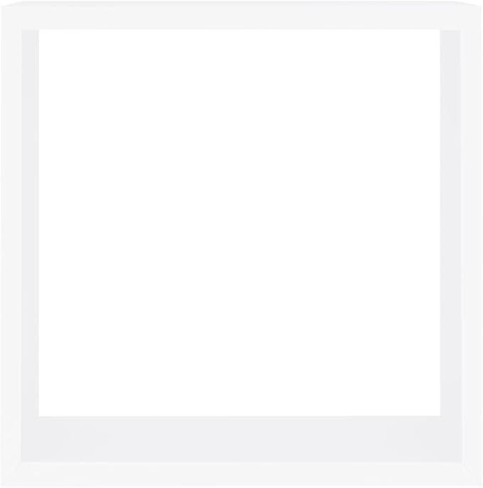 White Wall Cube Shelves 3 pcs MDF Corner Display Organizer with Invisible Mounting for Living Room Bedroom Home Decor Storage Solution