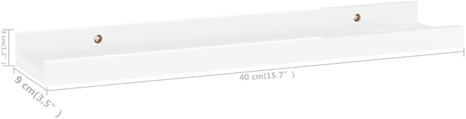Wall Shelves 4 pcs High Gloss White 15.7x3.5x1.2 Inch MDF Floating Shelves for Living Room Bedroom Bathroom Storage Display Organizer Modern Decor
