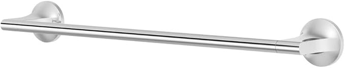 Pfister Pfirst Modern Bath Towel Bar for Bathroom, 18-Inch, Wall-Mounted, Screw-In, Polished Chrome Finish, BTBPFM1C