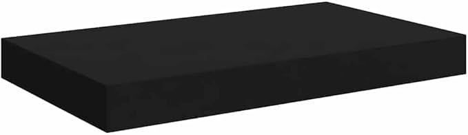 Floating Wall Shelves Set of 4, Modern Black Display Shelves with Invisible Mounting, 15.7x9.1 Inches, Honeycomb MDF for Living Room, Office, Bedroom Decor, Holds 11 lbs Each