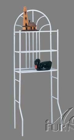 Bathroom Rack Shelf White Finish