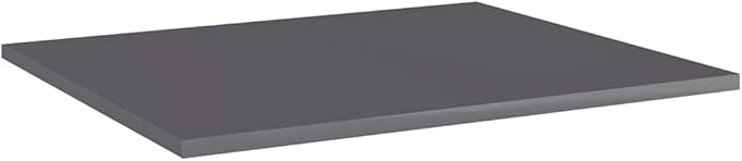 Set of 8 High Gloss Gray Engineered Wood Wall Shelves 23.6x19.7x0.6 Inches for Modern Home Storage and Display Organizer